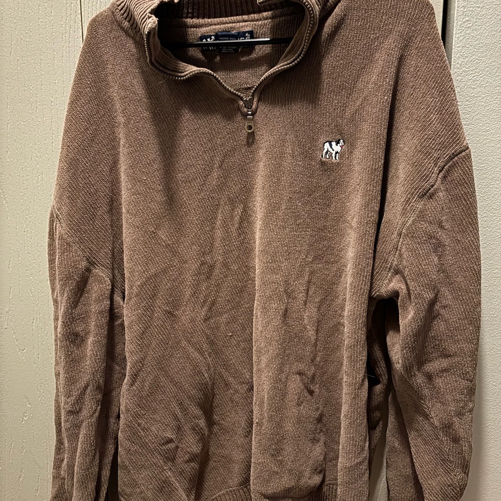 Big Dogs Men's Brown Zip-Up Sweater